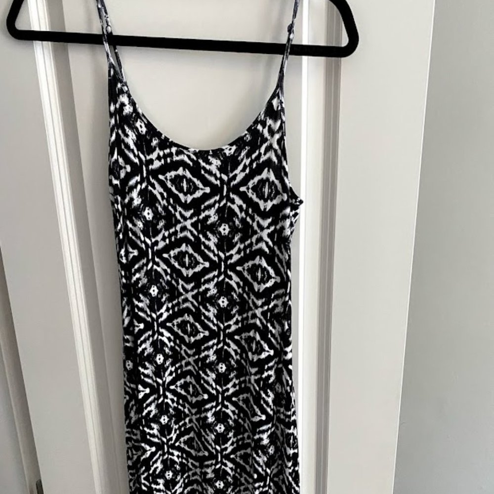 Women's Black and White Maxi Dress